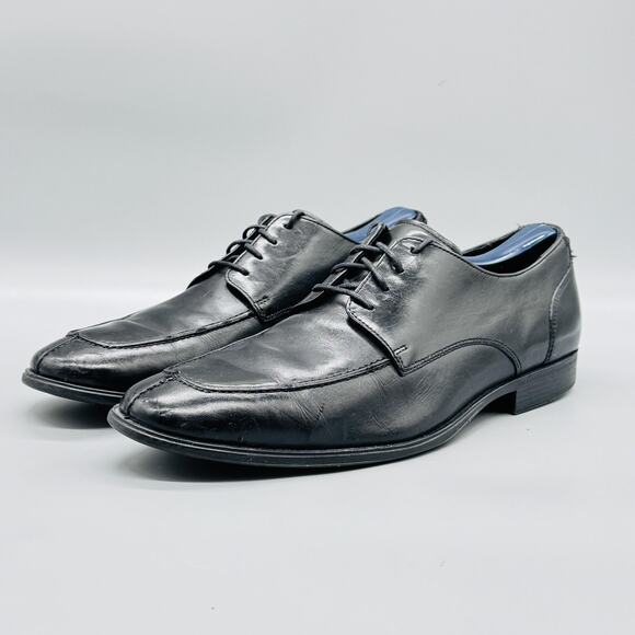 Cole Haan Shoes Mens 9 Black Leather Vtg Air Derby Oxford Dress Square Toe main image 11